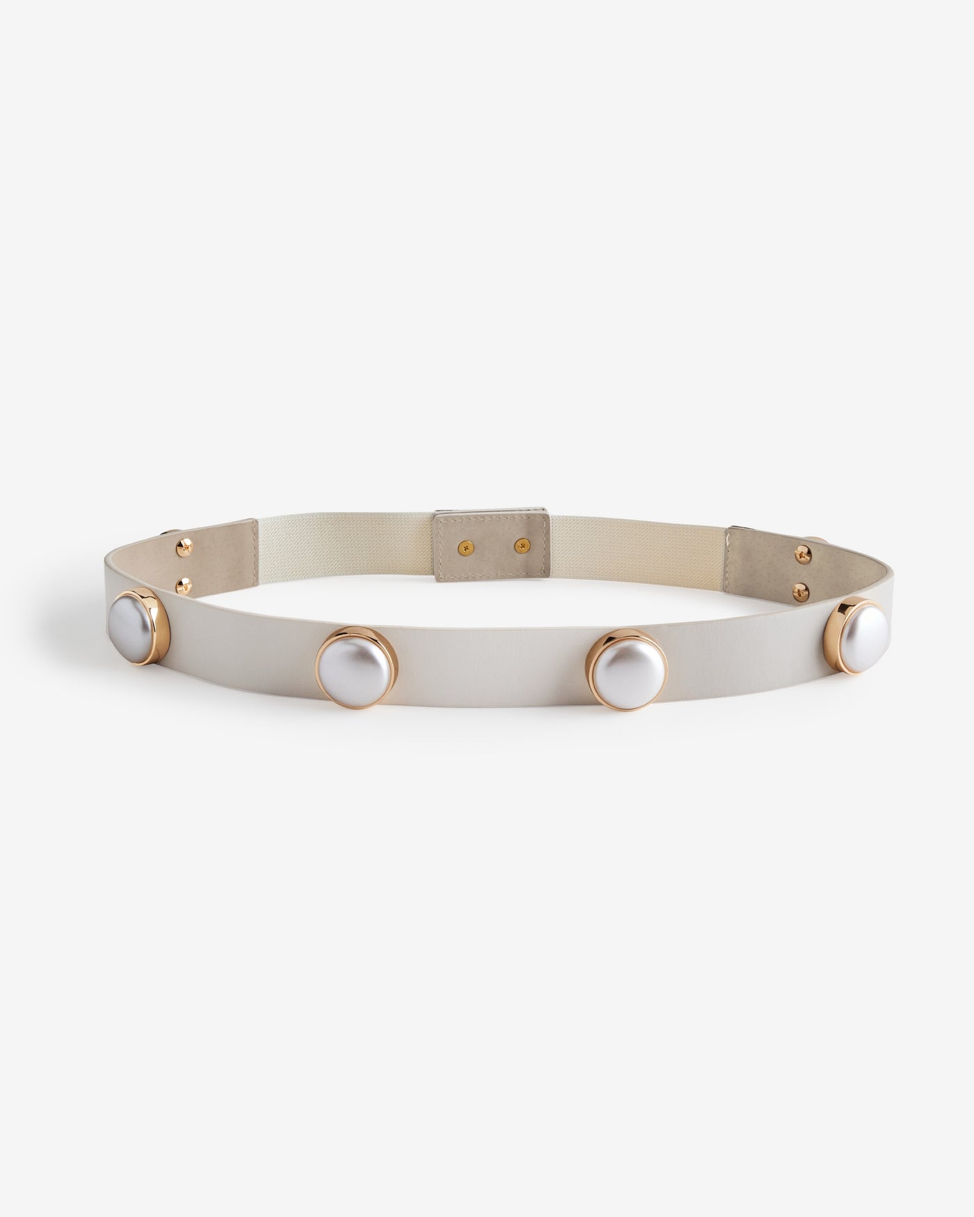 All Over Pearl Belt Ivory