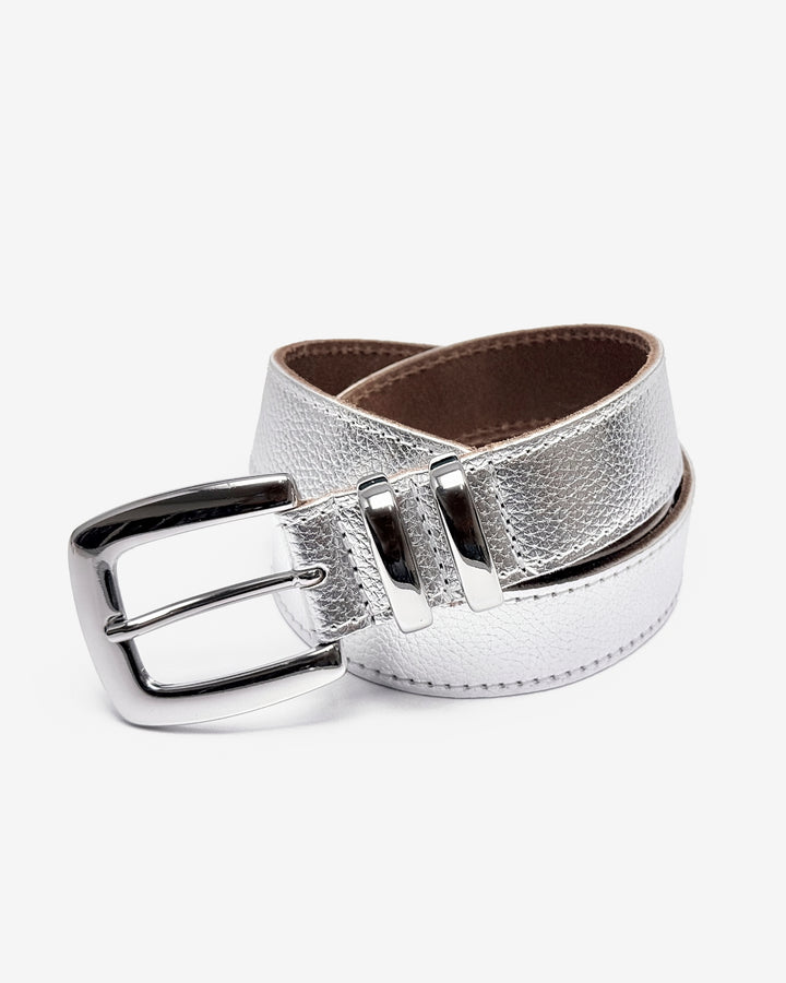 Modern Buckle Hardware Belt Silver