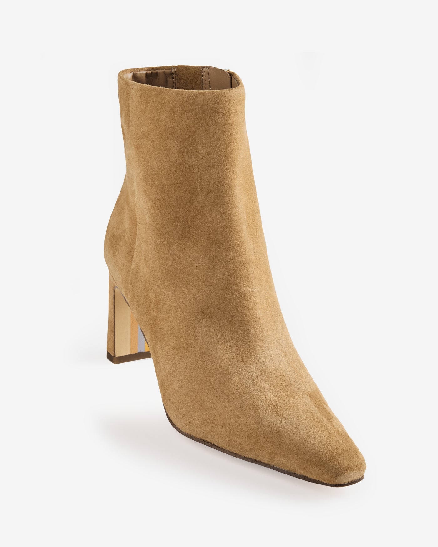 Block Heel Bootie Tan