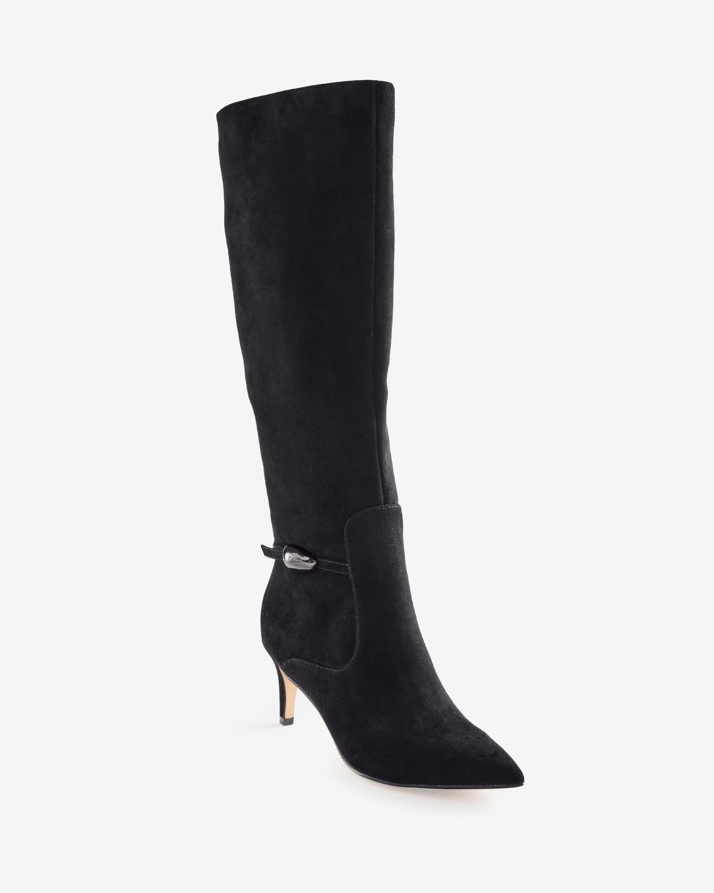 To The Knee Hardware Detail Boot Black