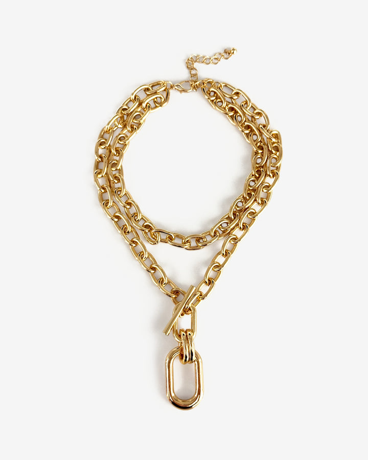 Chunky Chain Link Necklace Gold