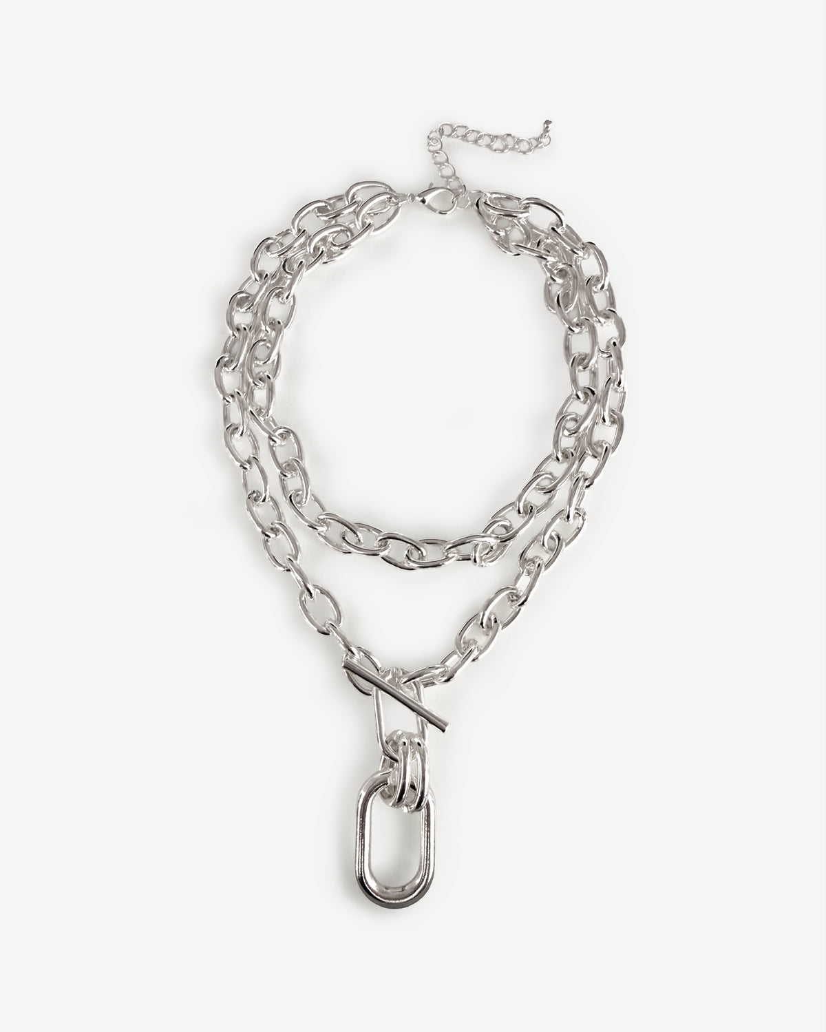 Chunky Chain Link Necklace Silver