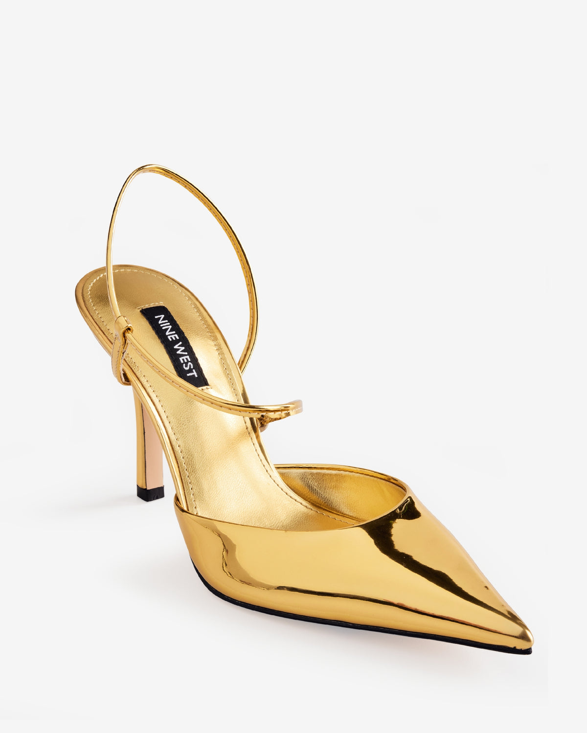 Nine West Asymetrical Strap Pump Bronze