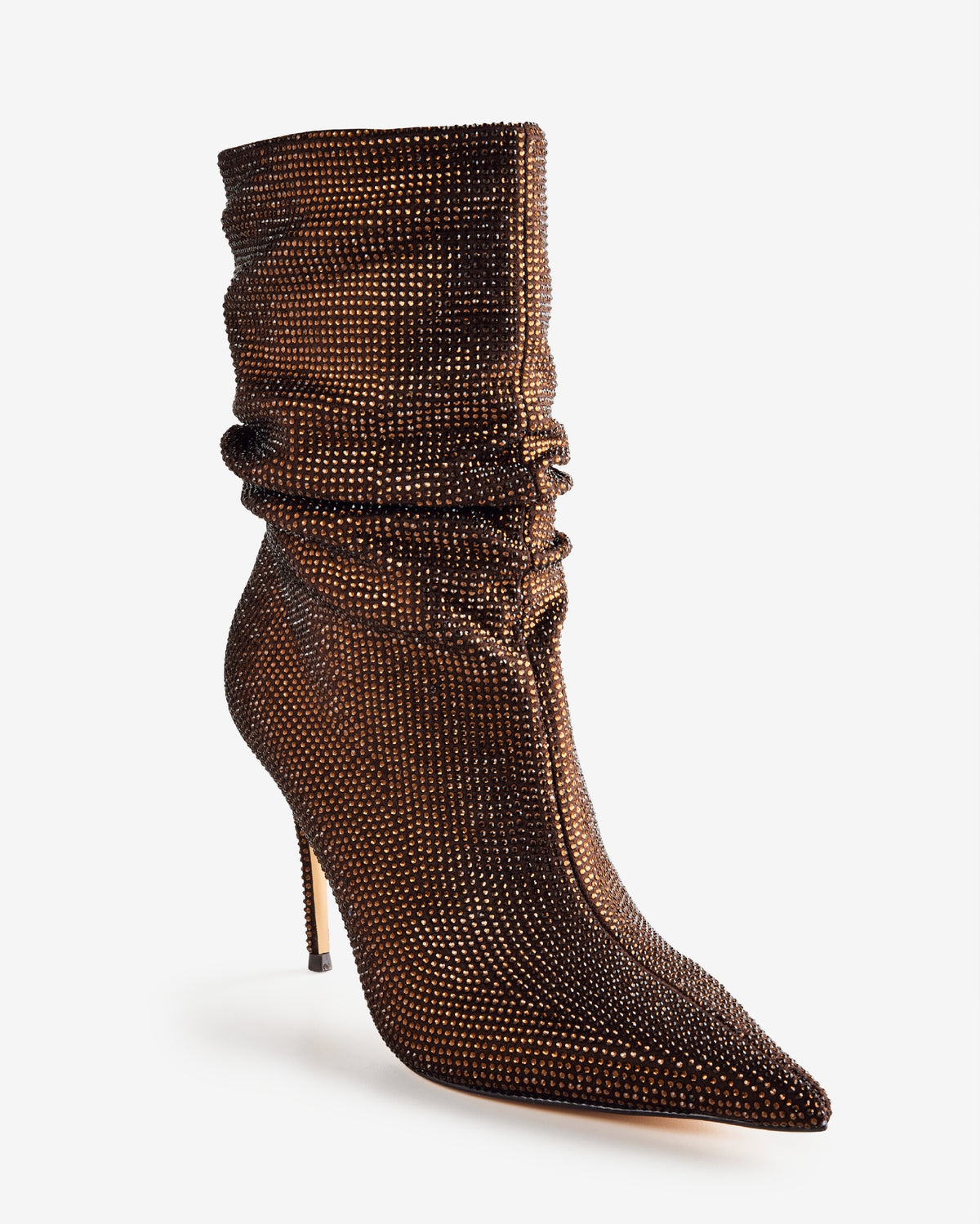 Nine West Glitzy Slouch Dress Bootie Dark Brown