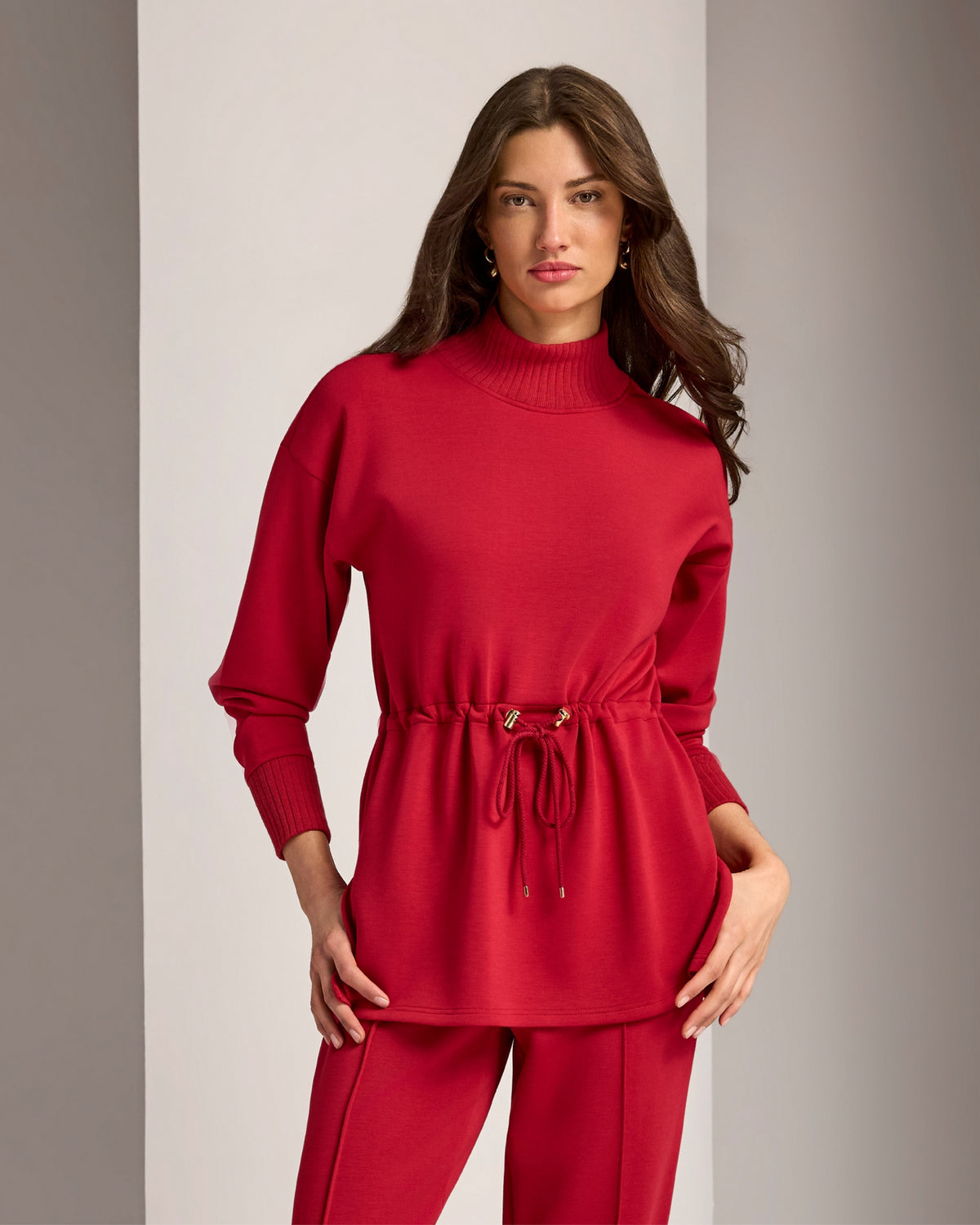 Luxe Lounge Drawstring Tunic French Kiss