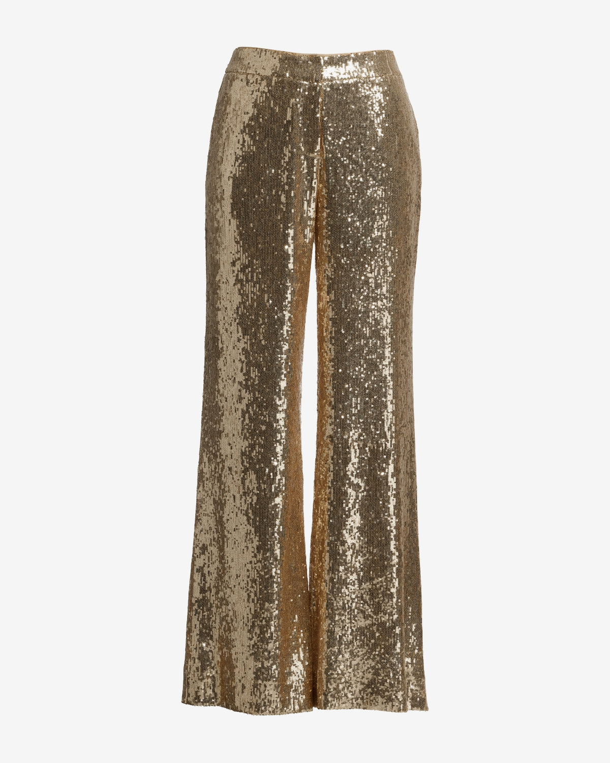 Sequin Wide Leg Trouser Pant Champagne Nude