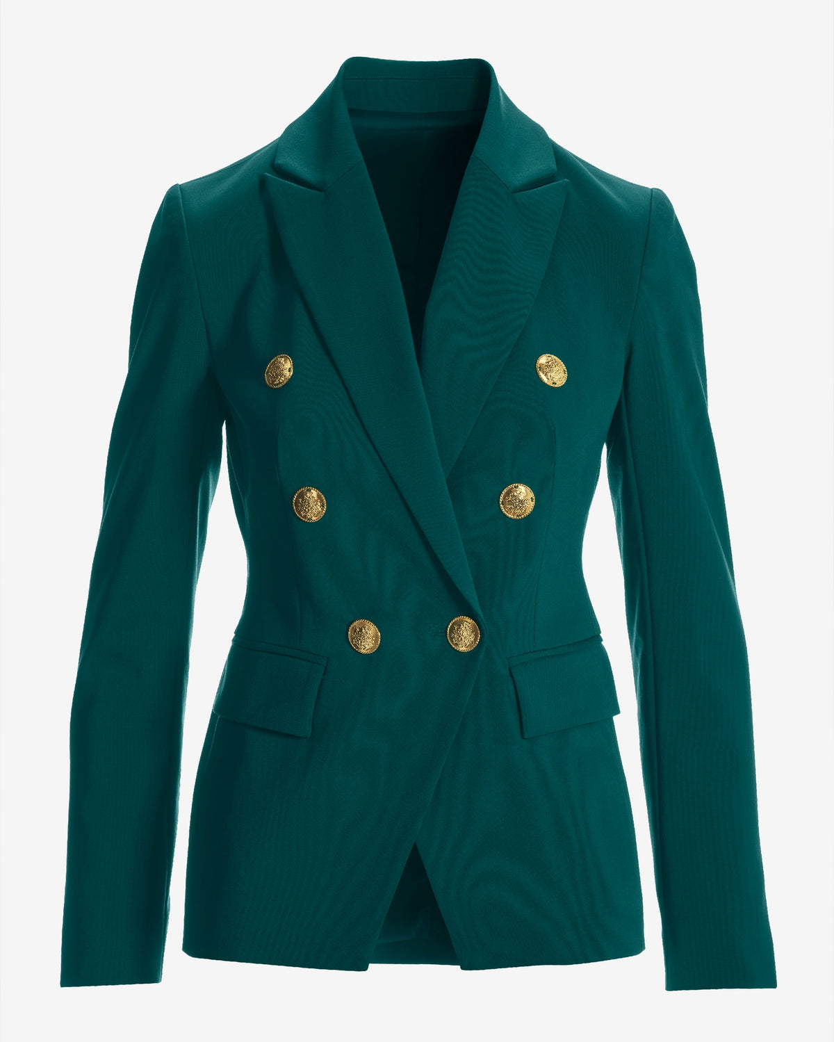Modern Double-Breasted Blazer Deep Emerald