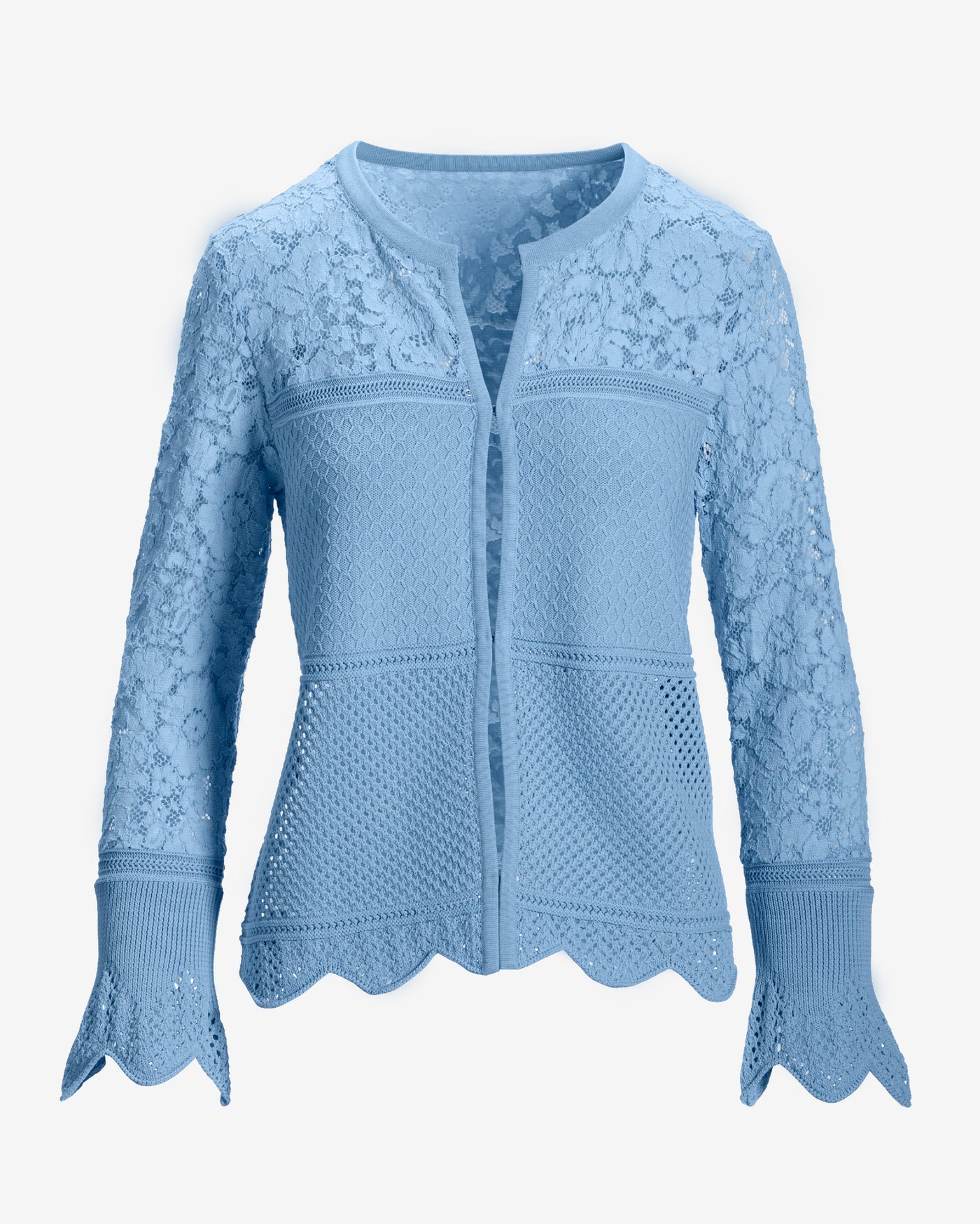 Lace Sweater Cardigan Blue Bell