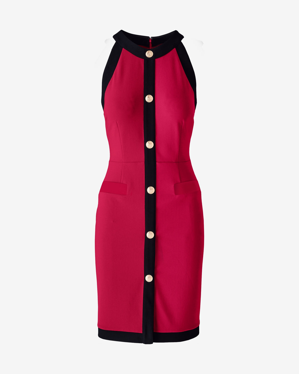 Beyond Travel Color Blocking Halter Dress French Kiss/Jet Black