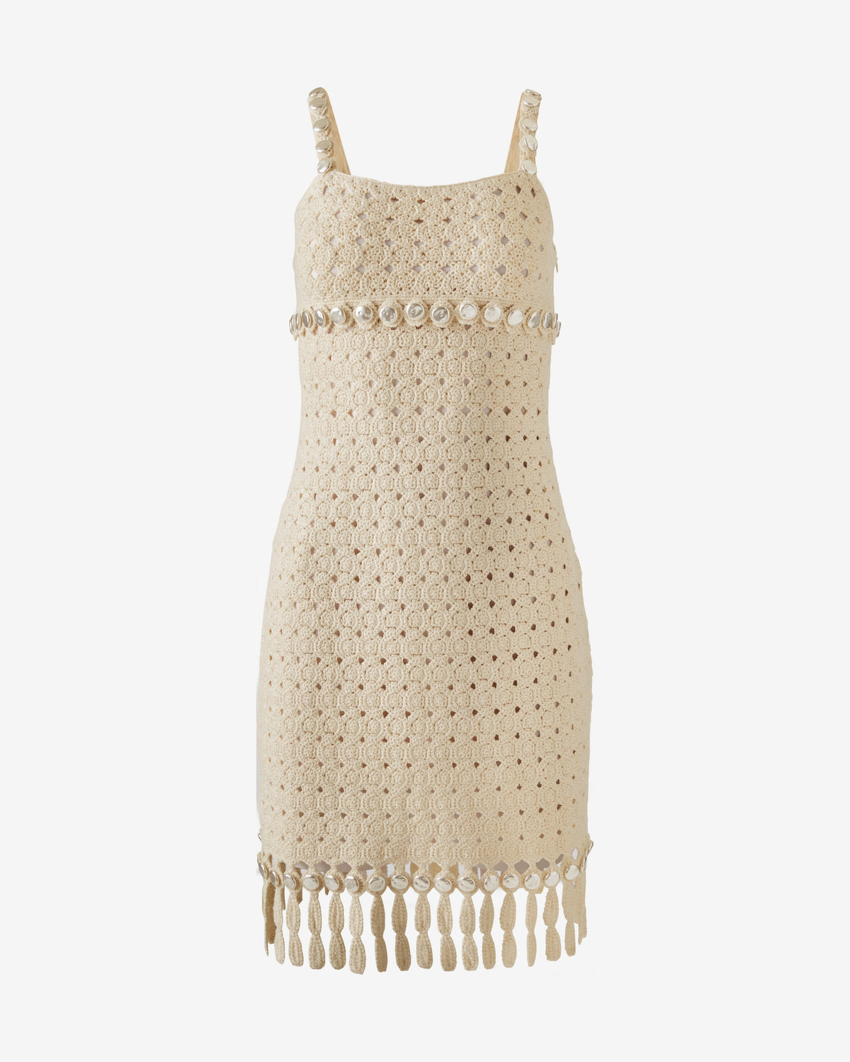 Crochet Pearl Dress Sandshell