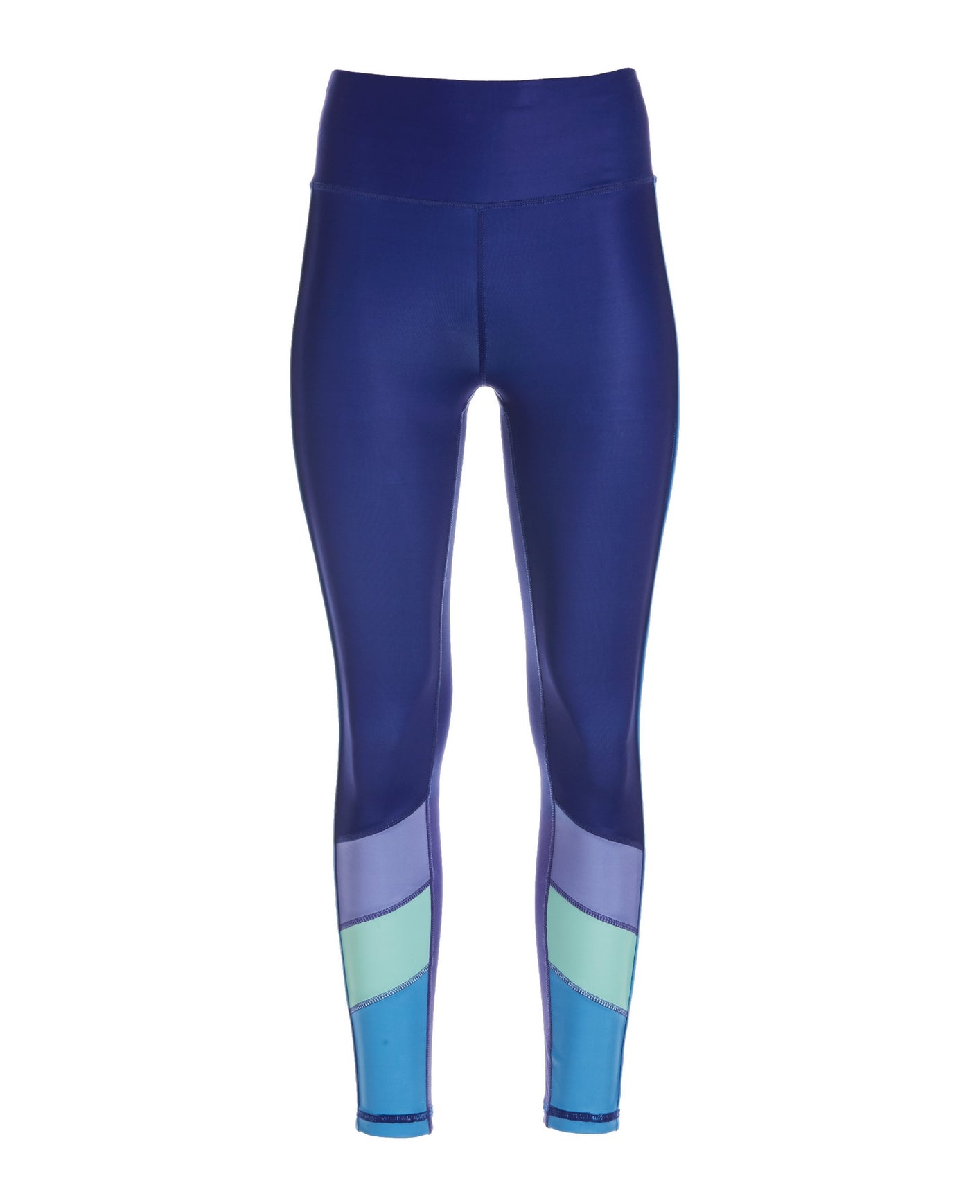 B-Active Color Block High Waist Legging Blue Multi