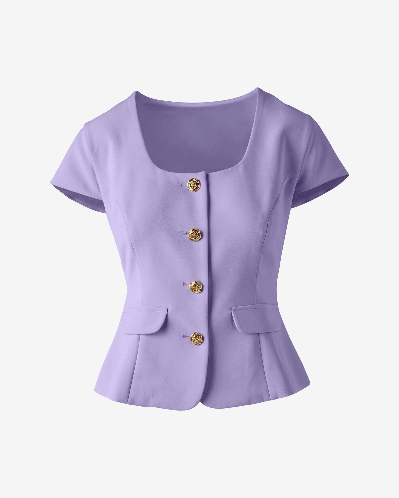 Crepe Cap Sleeve Blazer Lavender Ice