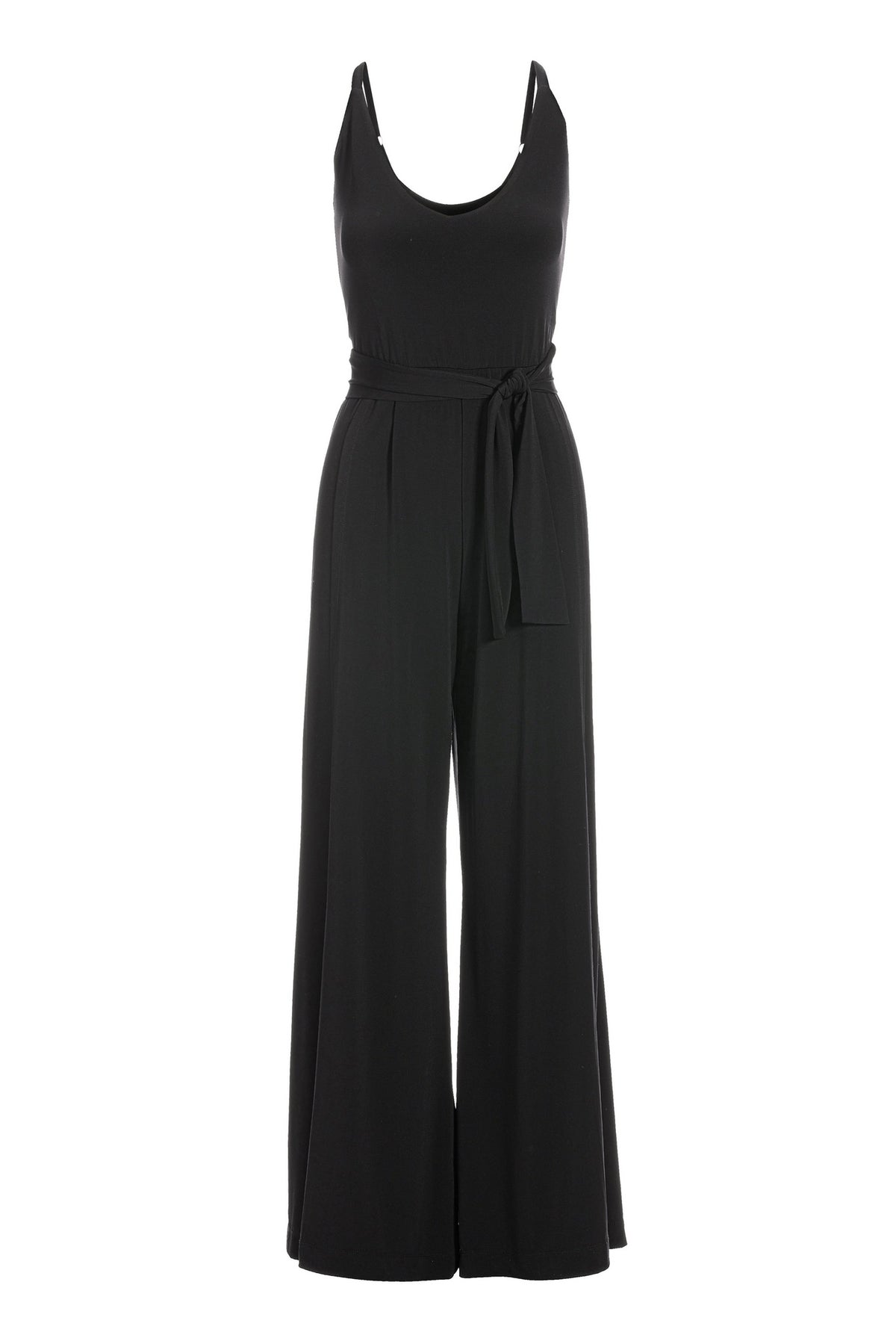 Slit Leg Jumpsuit Black