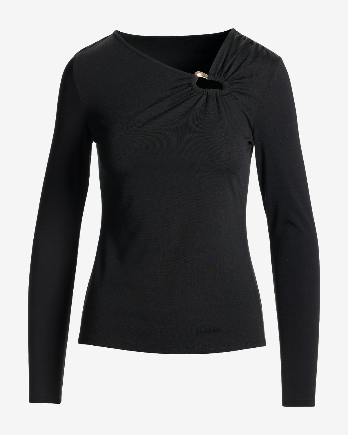 Hardware Long Sleeve Knit Top Proper Black