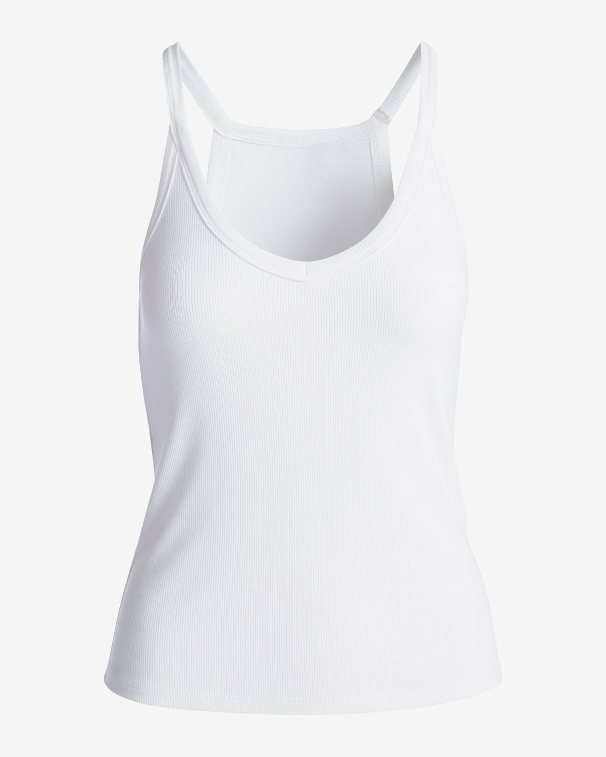 So Essential V-Neck Racer Back Knit Tank White