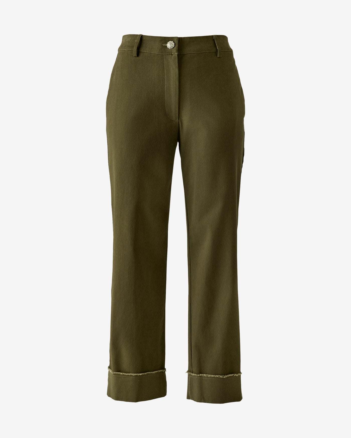 Casual Brushed Twill Pant with Pinstripe Olive Night