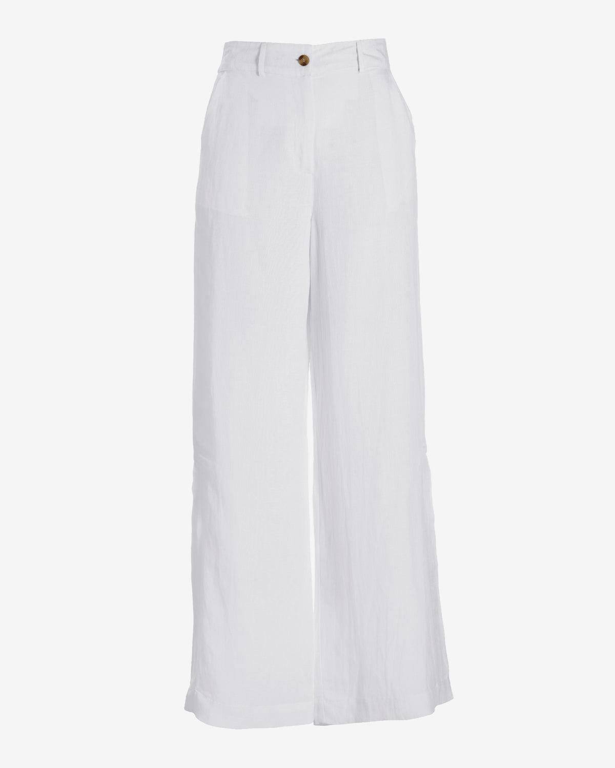 Casual side slit Linen pant White