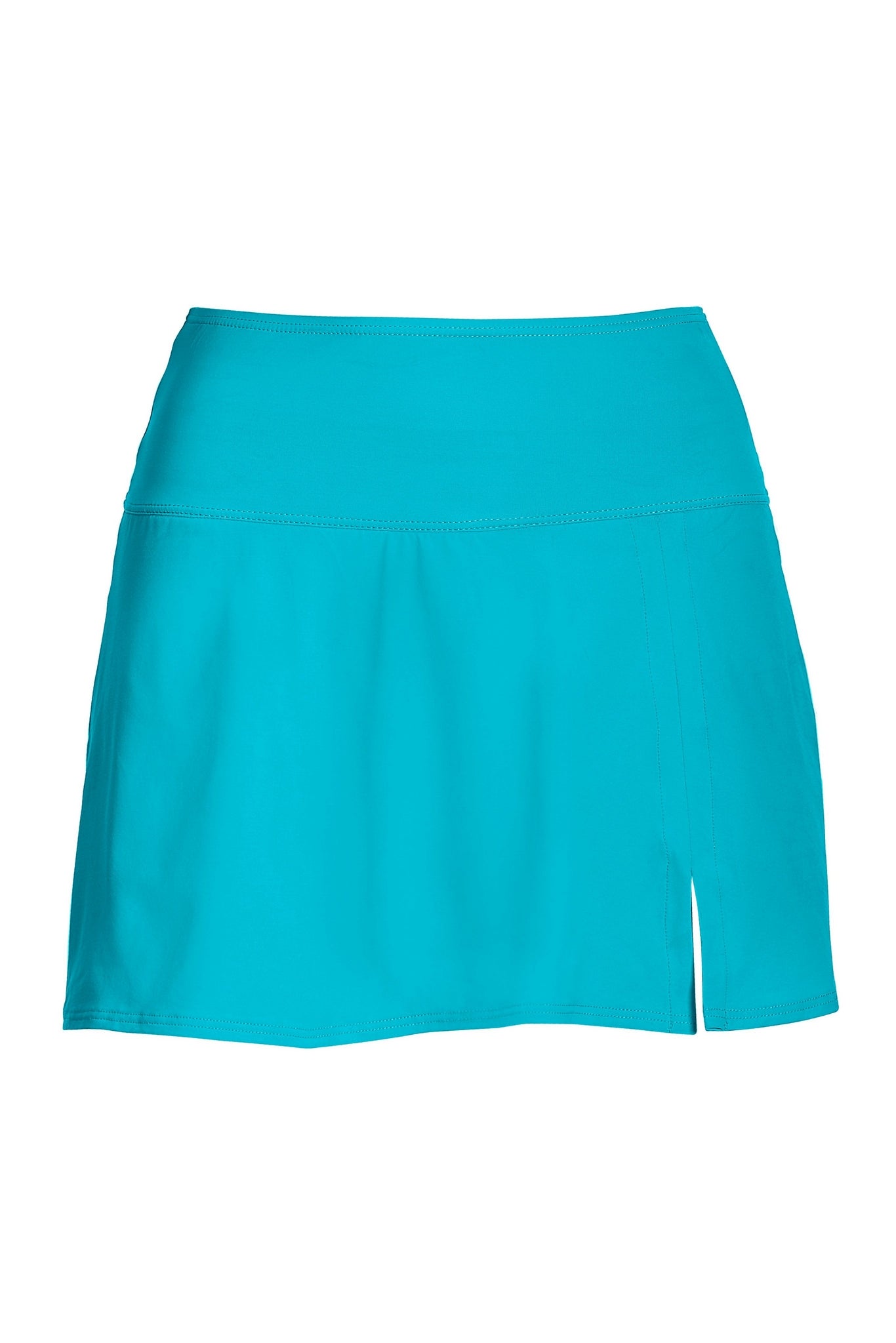 Swim Sense High-Waisted Skirted Bottom Splash Blue