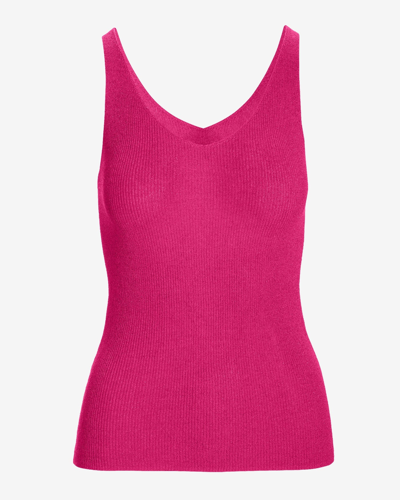 Metallic V Neck Sweater Tank Blossom