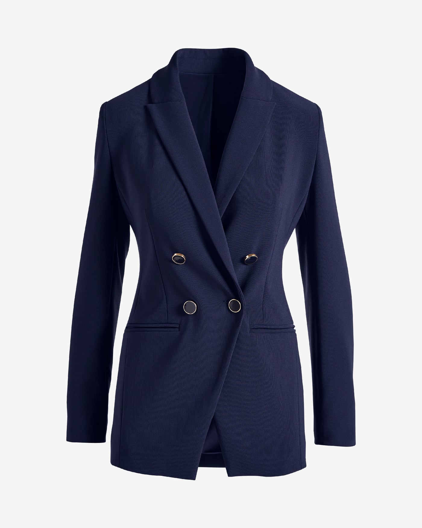 Beyond Travel Double Breasted Boyfriend Blazer Maritime Navy