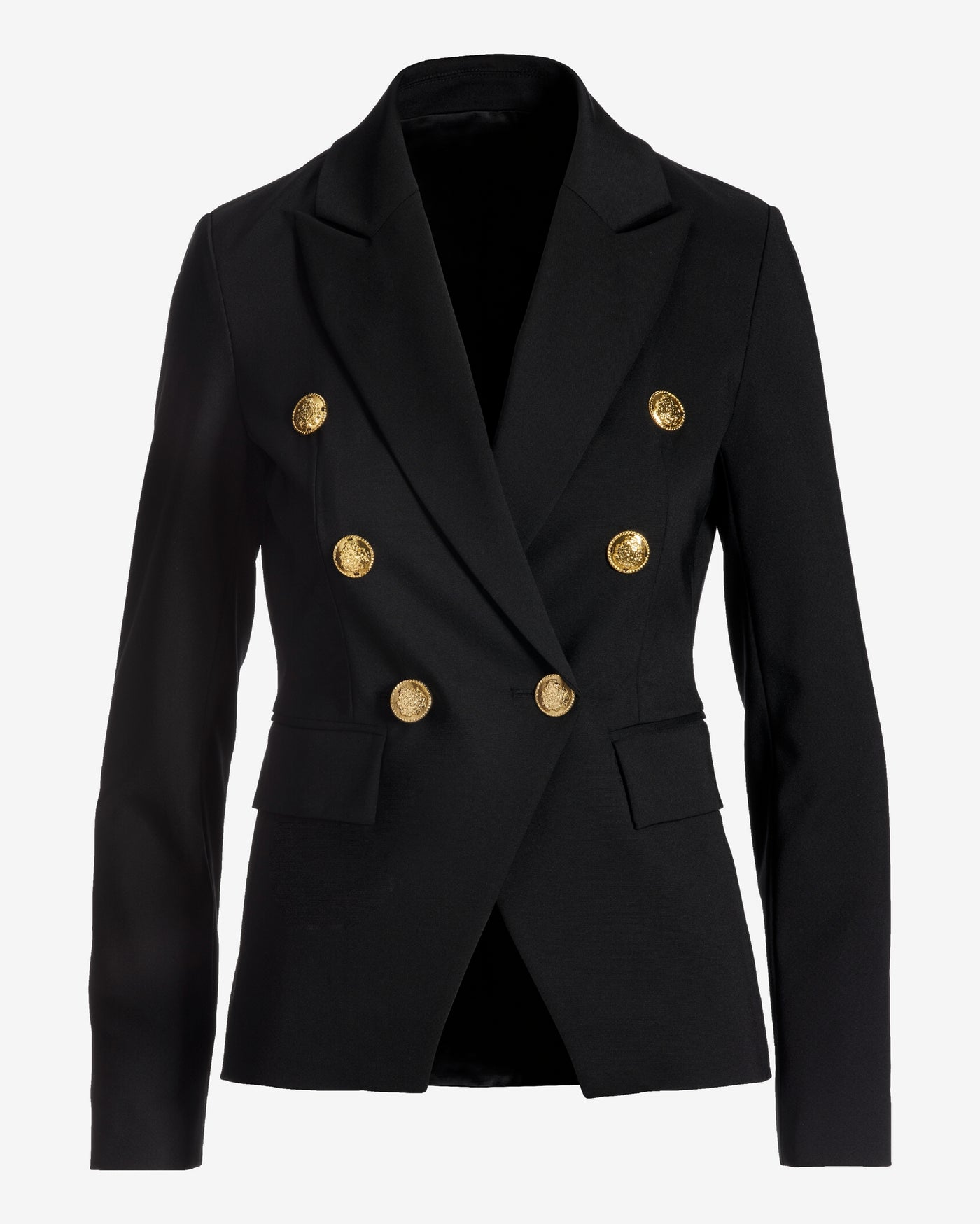 Modern Double-Breasted Blazer Black