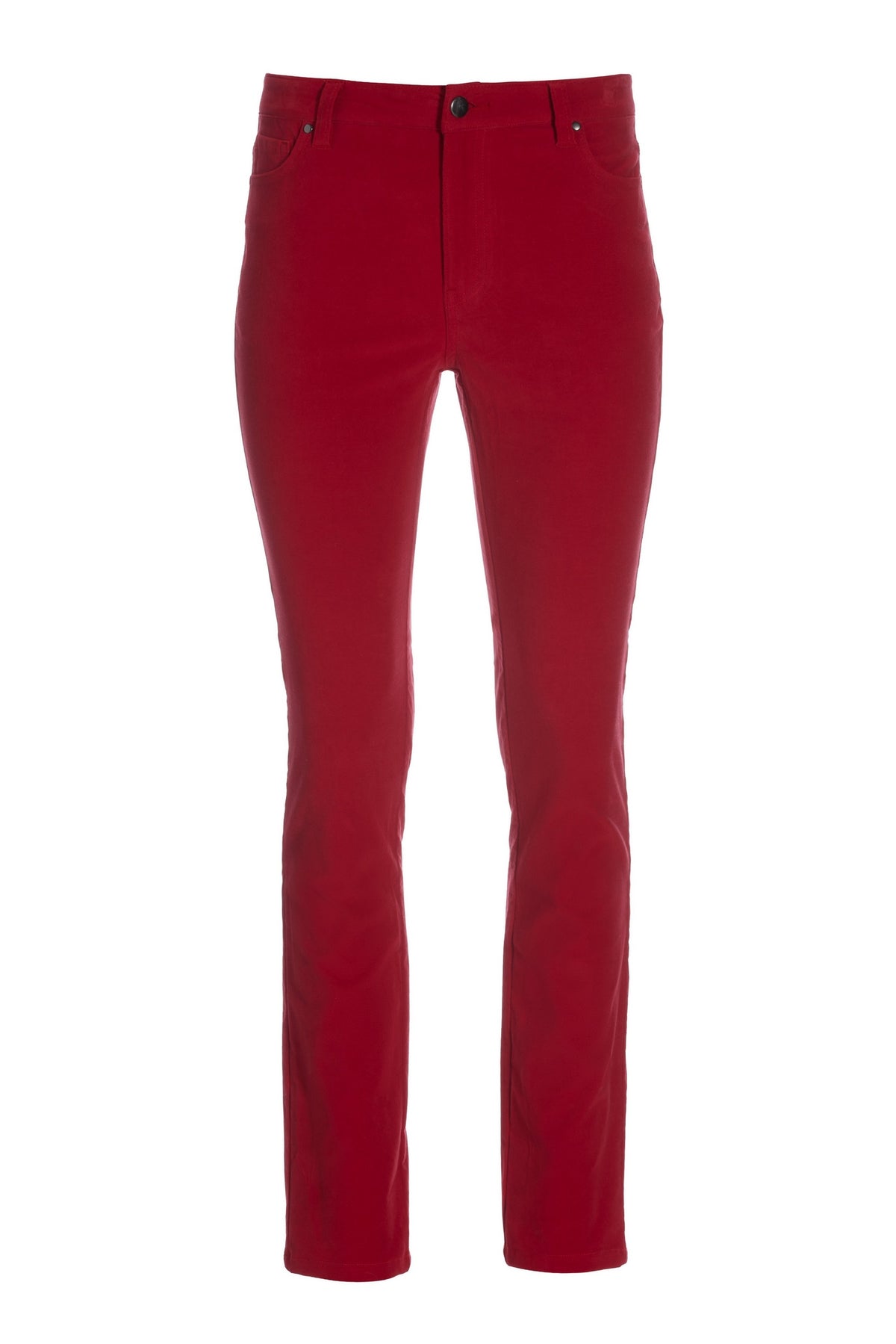 Velvet High Rise Five Pocket Pant Jester Red