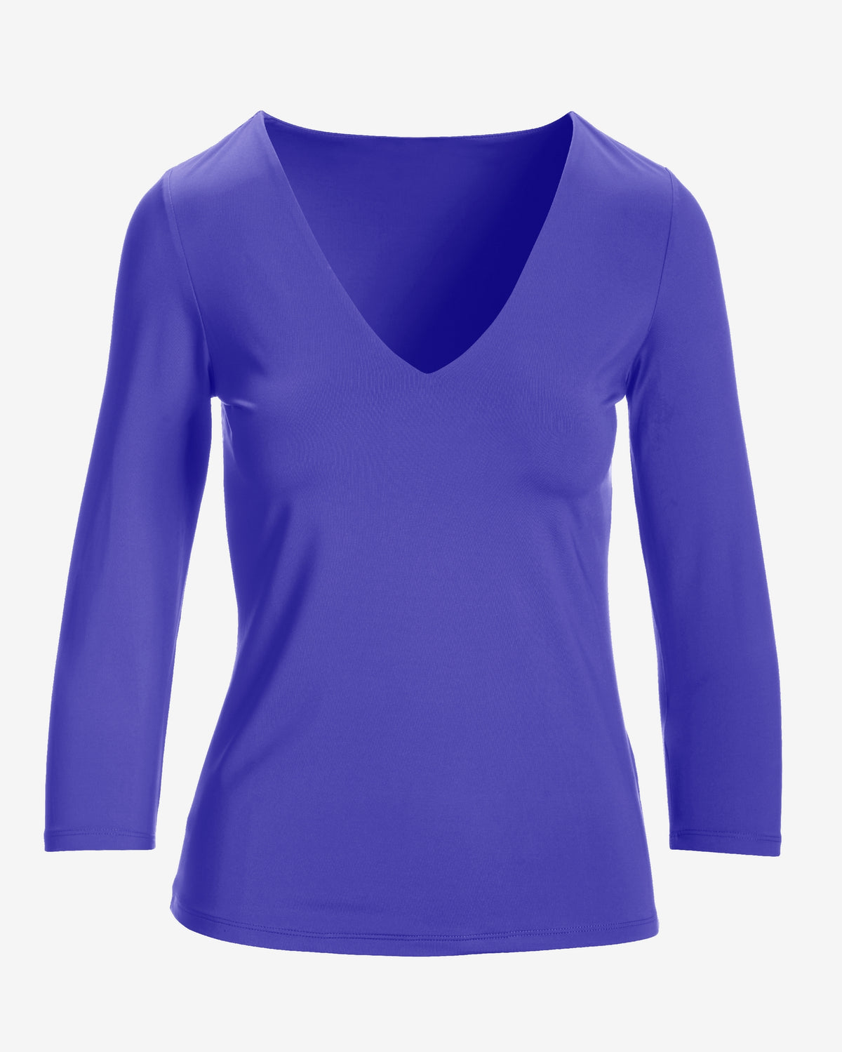 So Modern Three Quarter Sleeve Top Purple Opulence