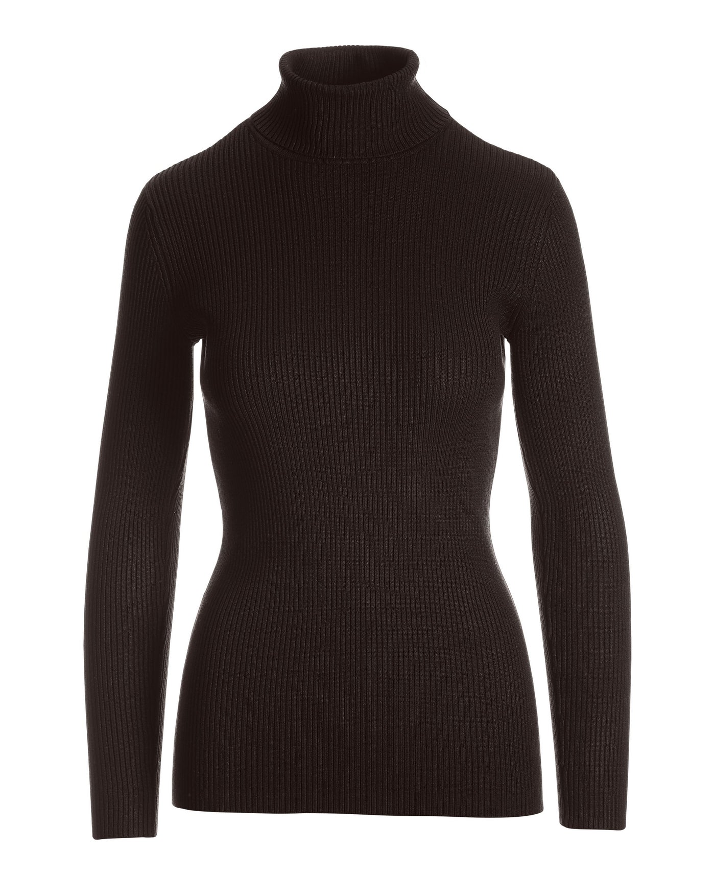 Ribbed Turtleneck Sweater Chocolate Torte