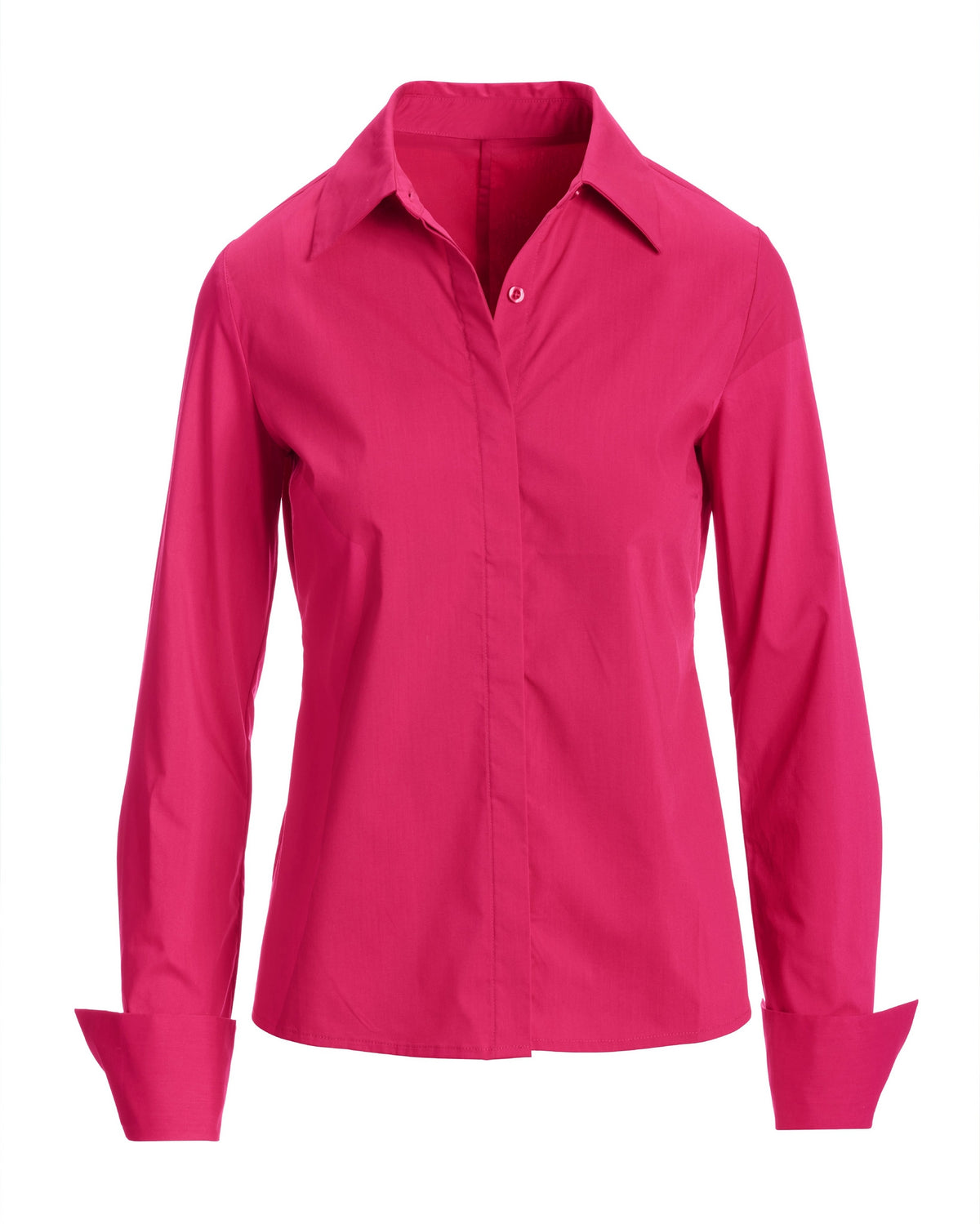 Sophia Button Up Poplin Shirt Pink Peacock