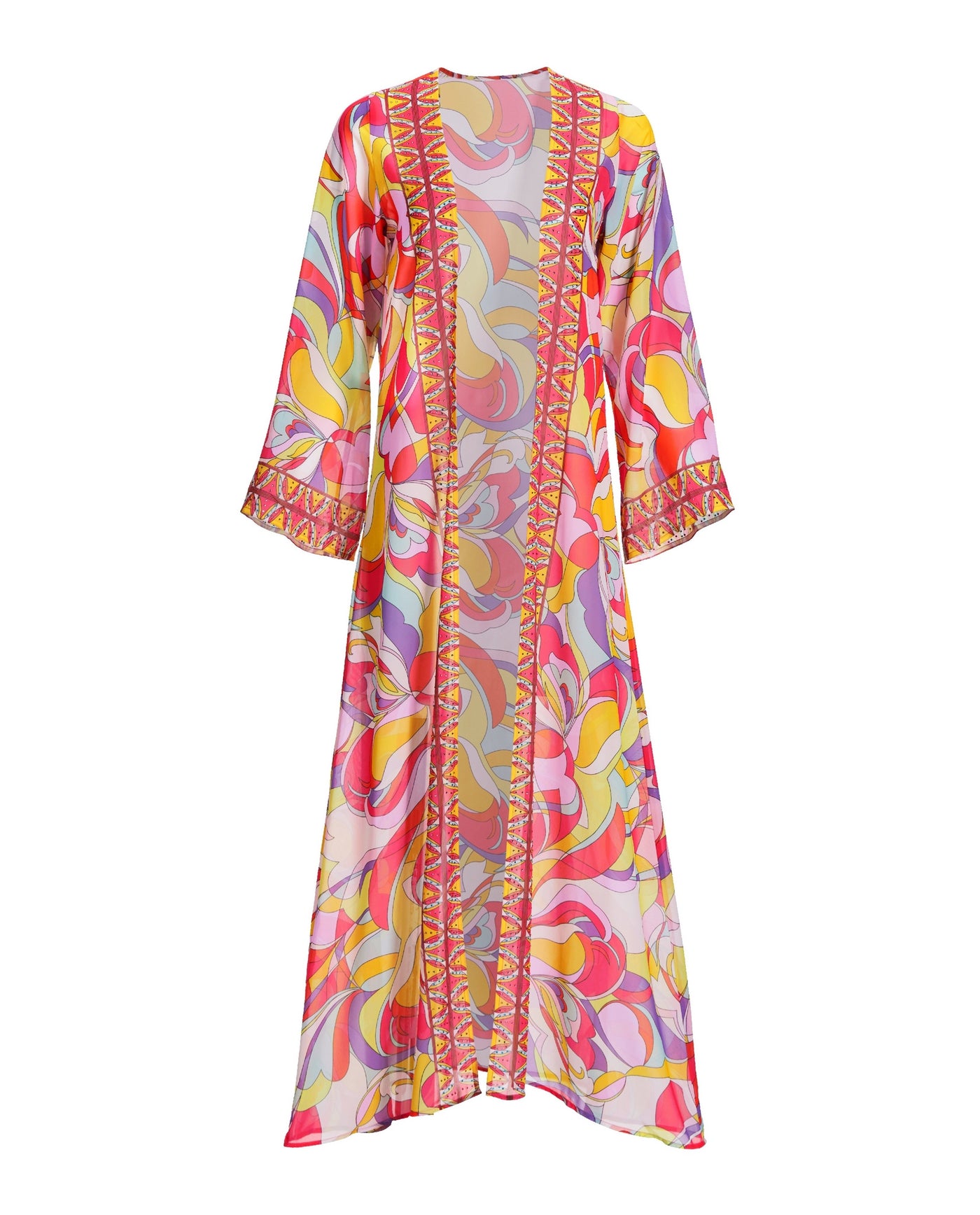 SUNSET WAVES PRINTED DUSTER Multi