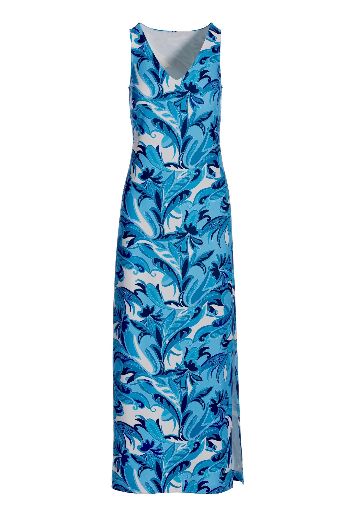 Beyond Travel Islamorada V Neck Maxi Blue Multi