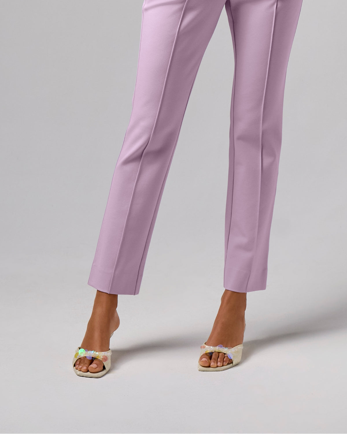Paillette Strap Heel Pearl