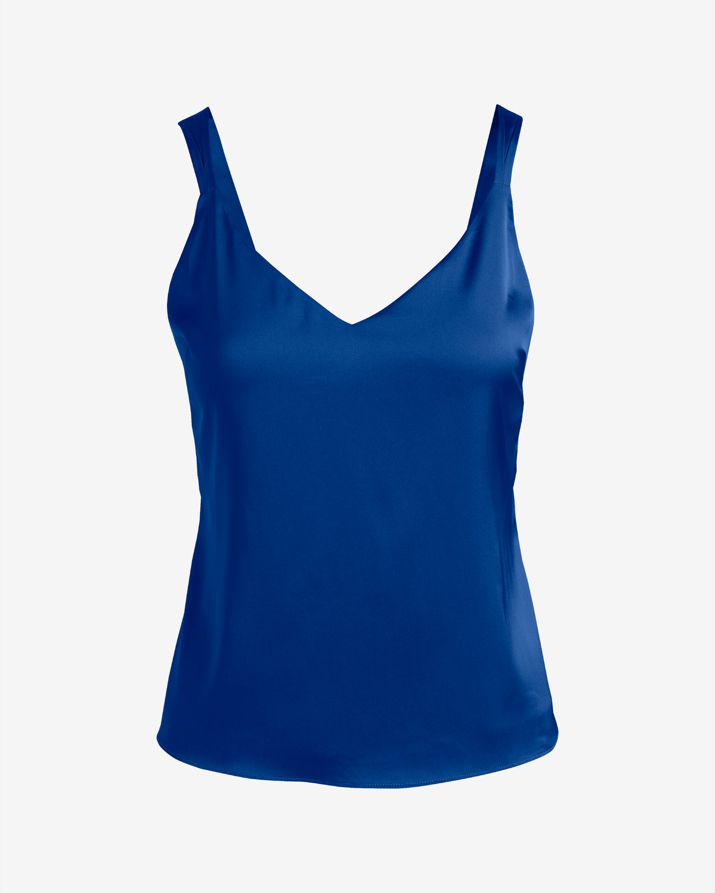 Lexi Sleeveless V-Neck Charmeuse Blouse Deep Ocean