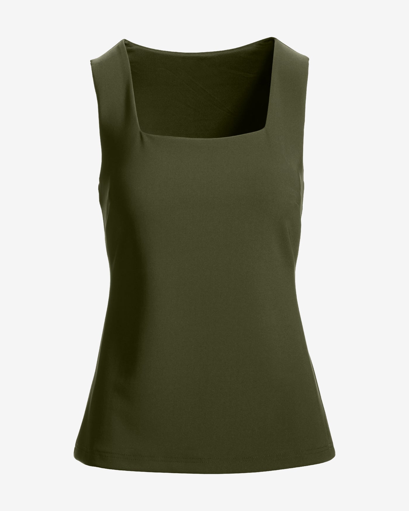 Beyond Travel Square Neck Sleeveless Shell Top Olive Night