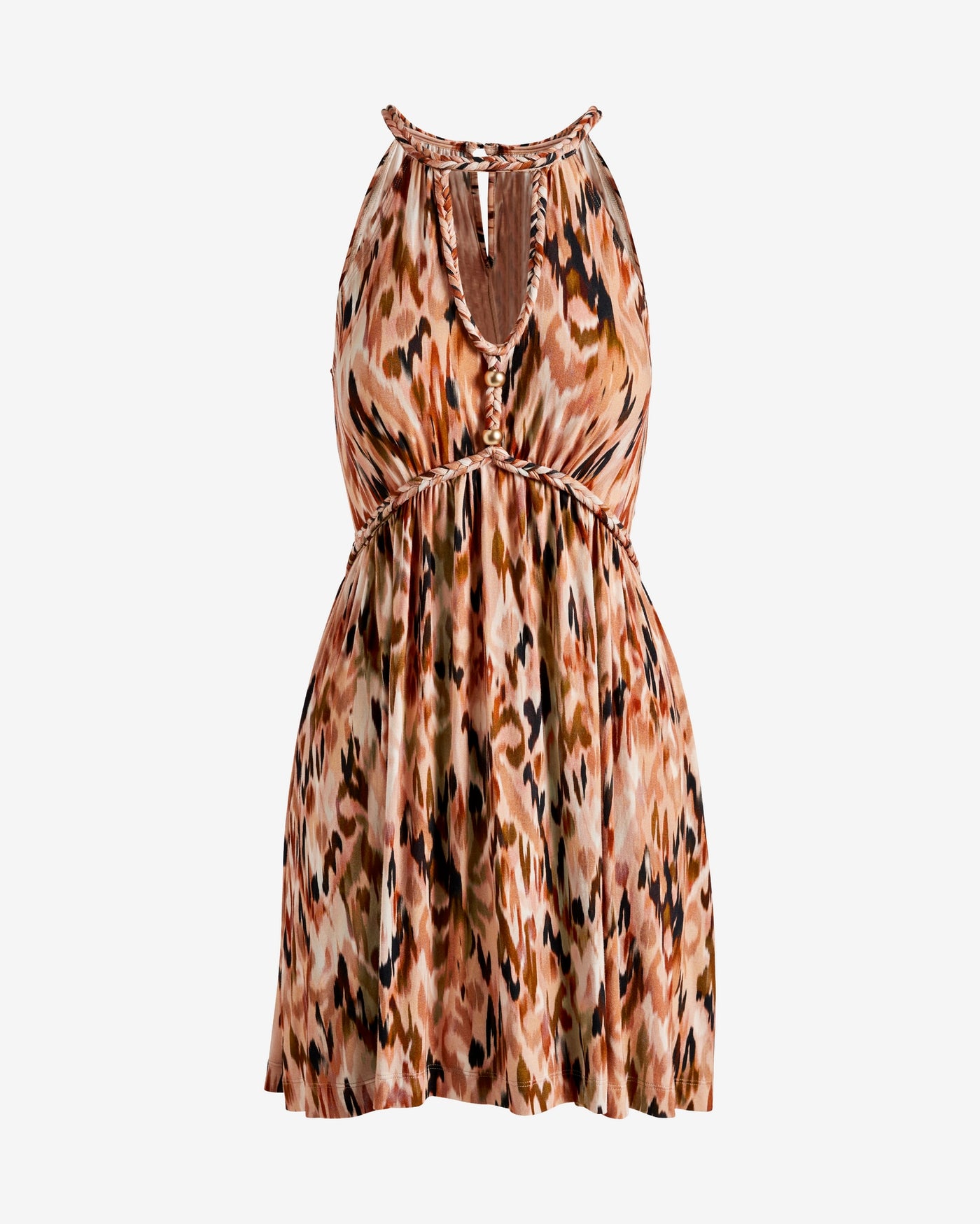Boho Ikat Short Dress Animal Ikat
