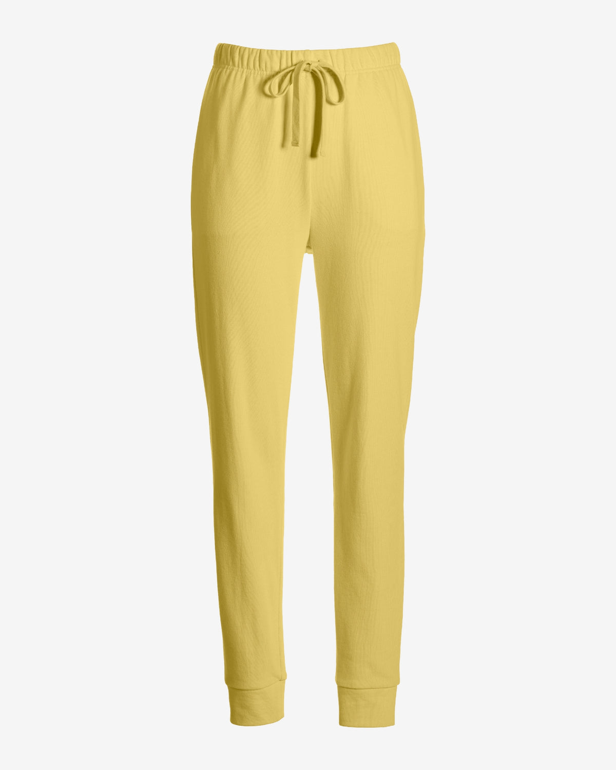 Cotton Comfort Drawstring Pocket Jogger Pale Banana