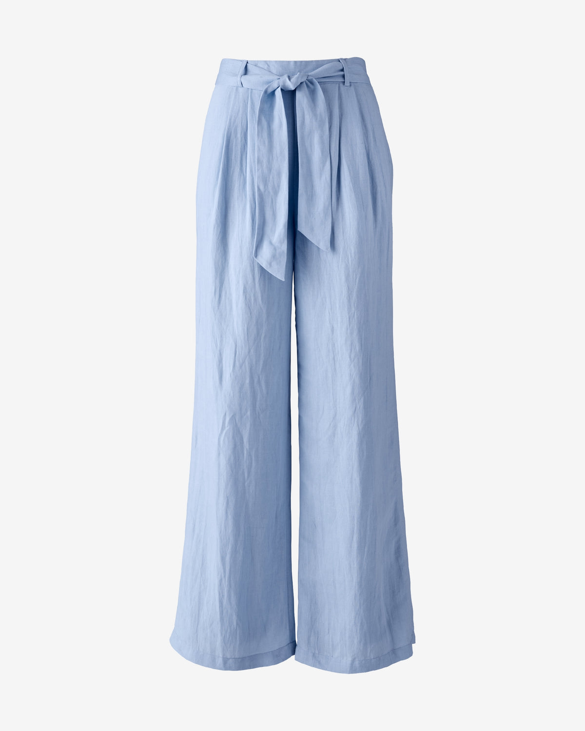 Tie Waist Wide Leg Linen Pant Blue Bell
