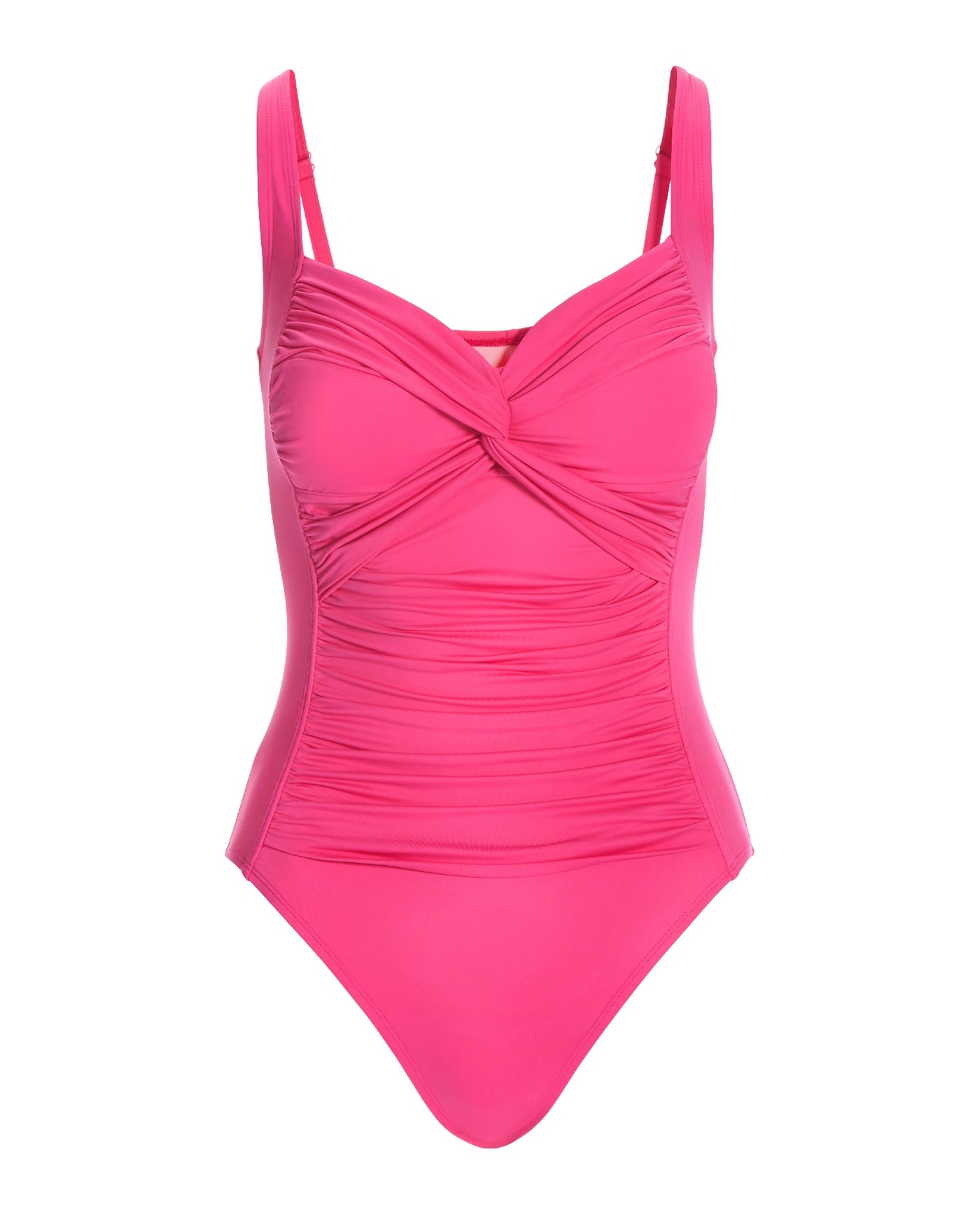 Swim Sense Twist Front One-Piece Swimsuit Fandango Pink