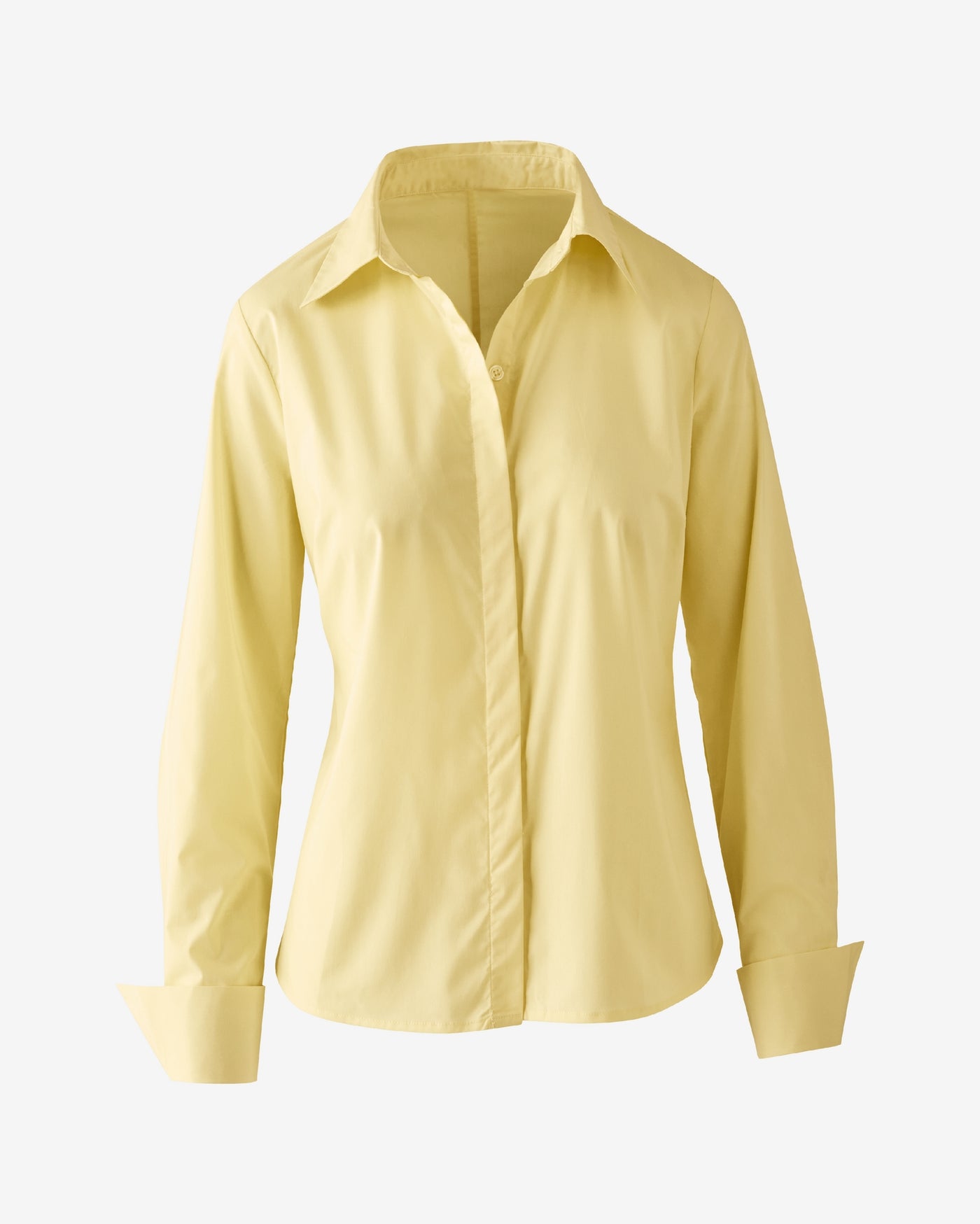 Sophia Button Up Poplin Shirt Pale Banana