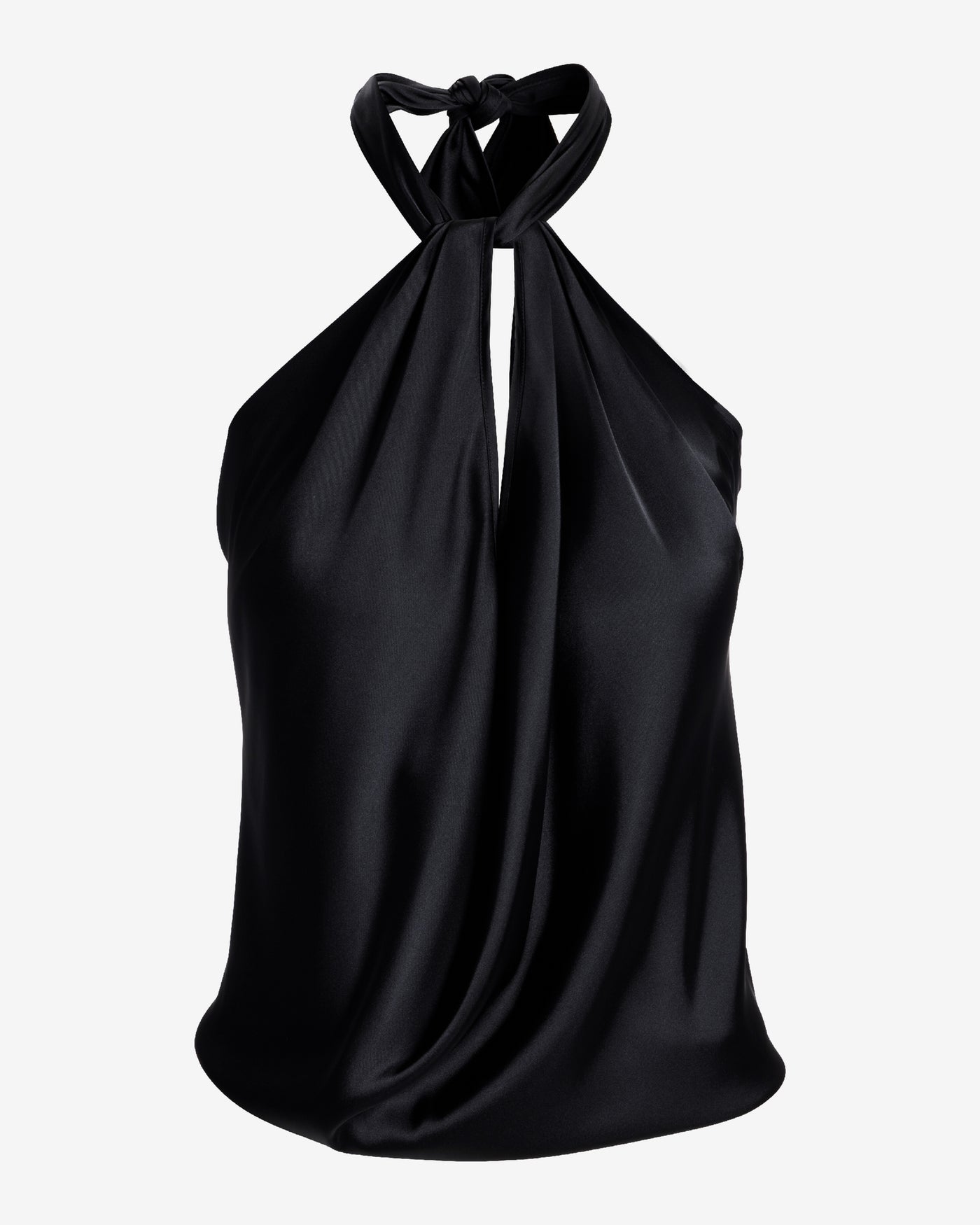 Bella Versatile Charmeuse Blouse Black