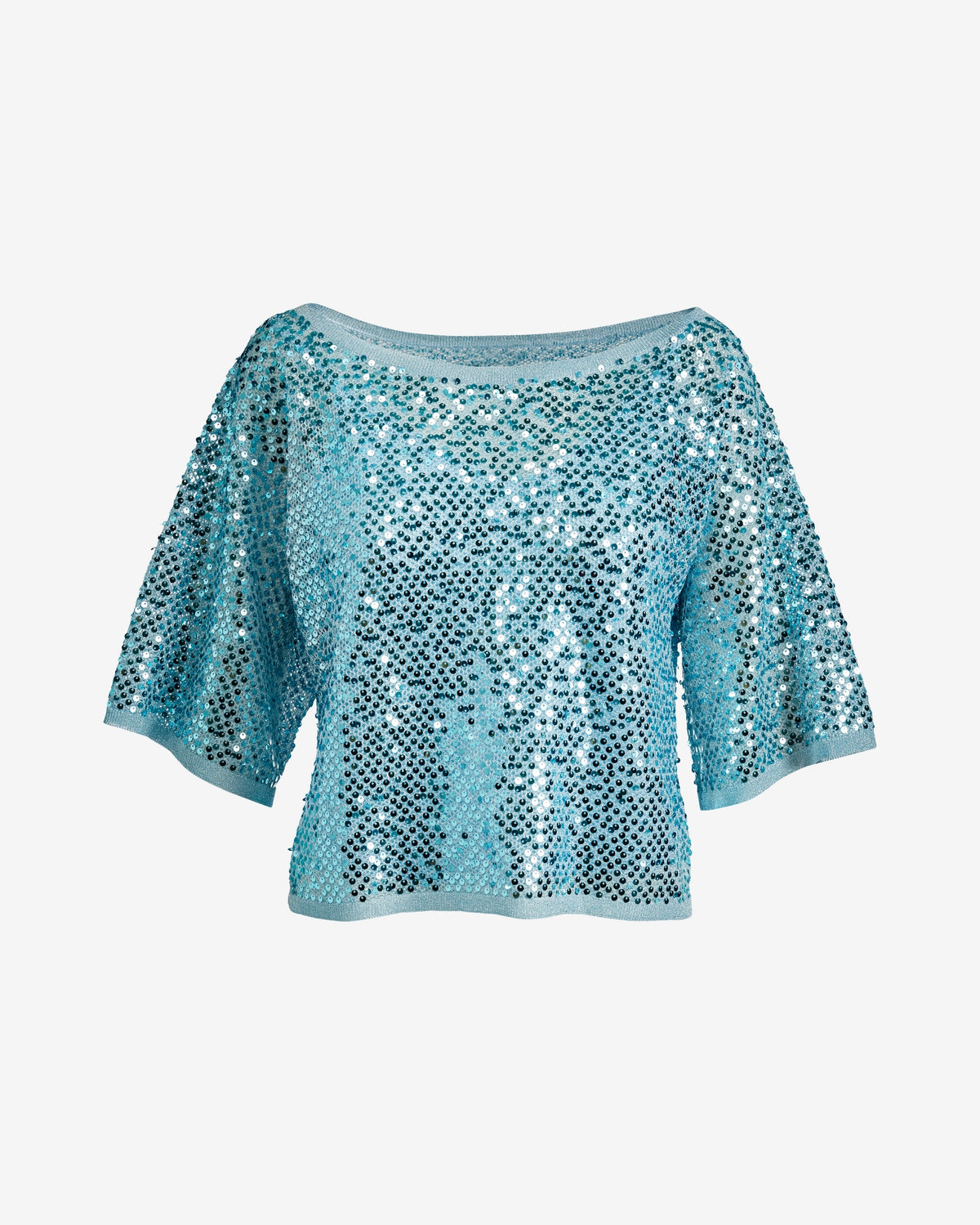 Sequin Poncho Blue Cloud