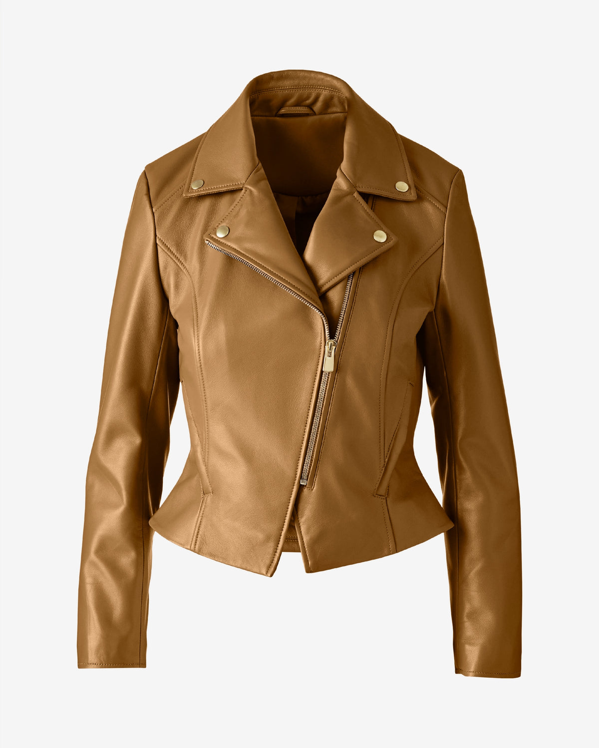 Genuine Leather Moto Brown Sugar