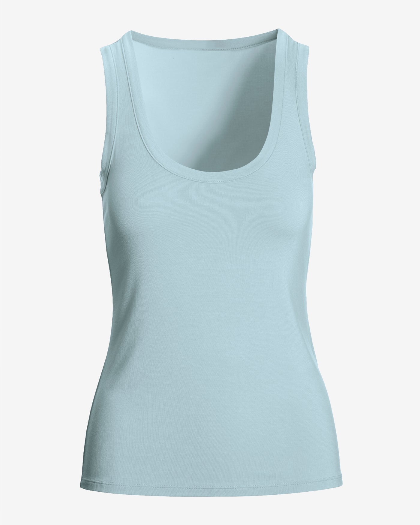 So Effortless Scoop-Neck Tank Top Ice Blue