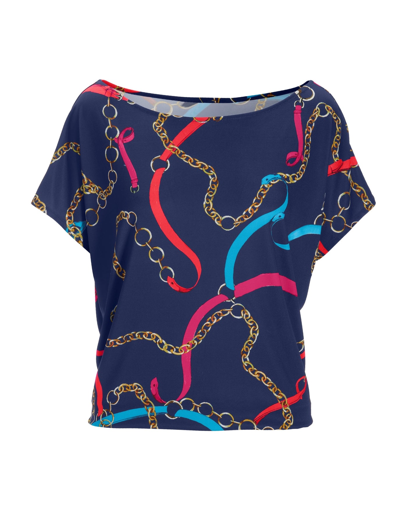 Status Print Top Navy Multi
