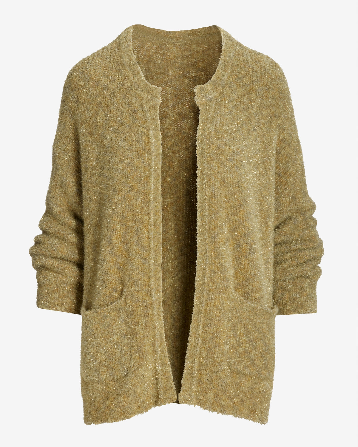 Metallic Effortless Cardigan Gold