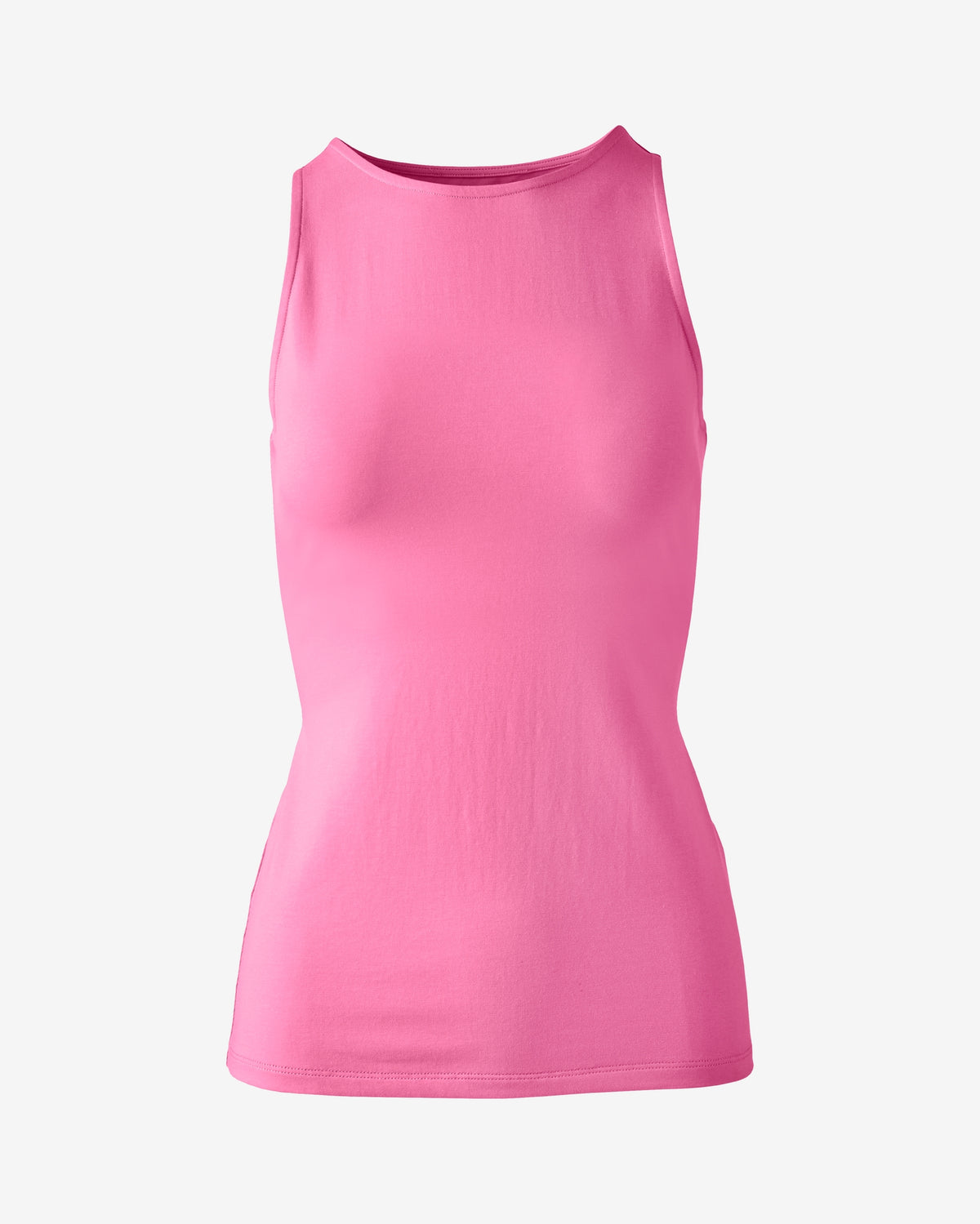 So Sexy High Neck Tank Knit Top Pink Carnation