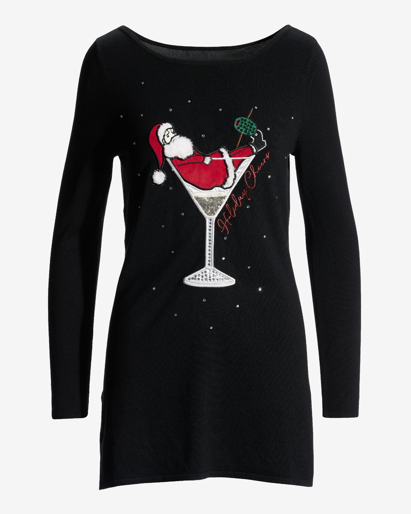 Holiday Cheer Santa Tunic Black Multi