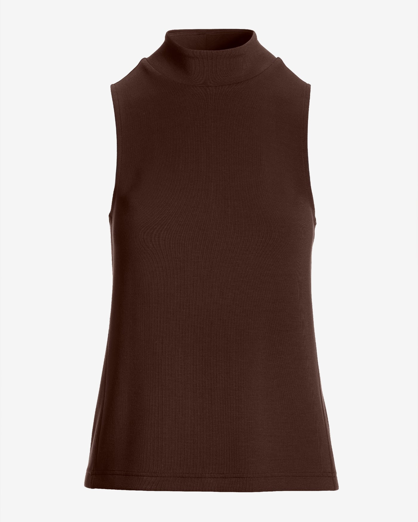 Luxe Lounge Mock Neck Top Safari Brown