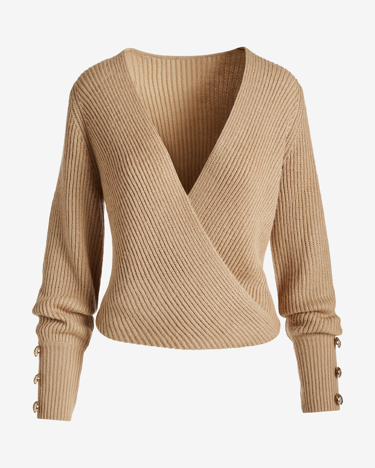 Cozy Surplice Sweater Cuban Sand