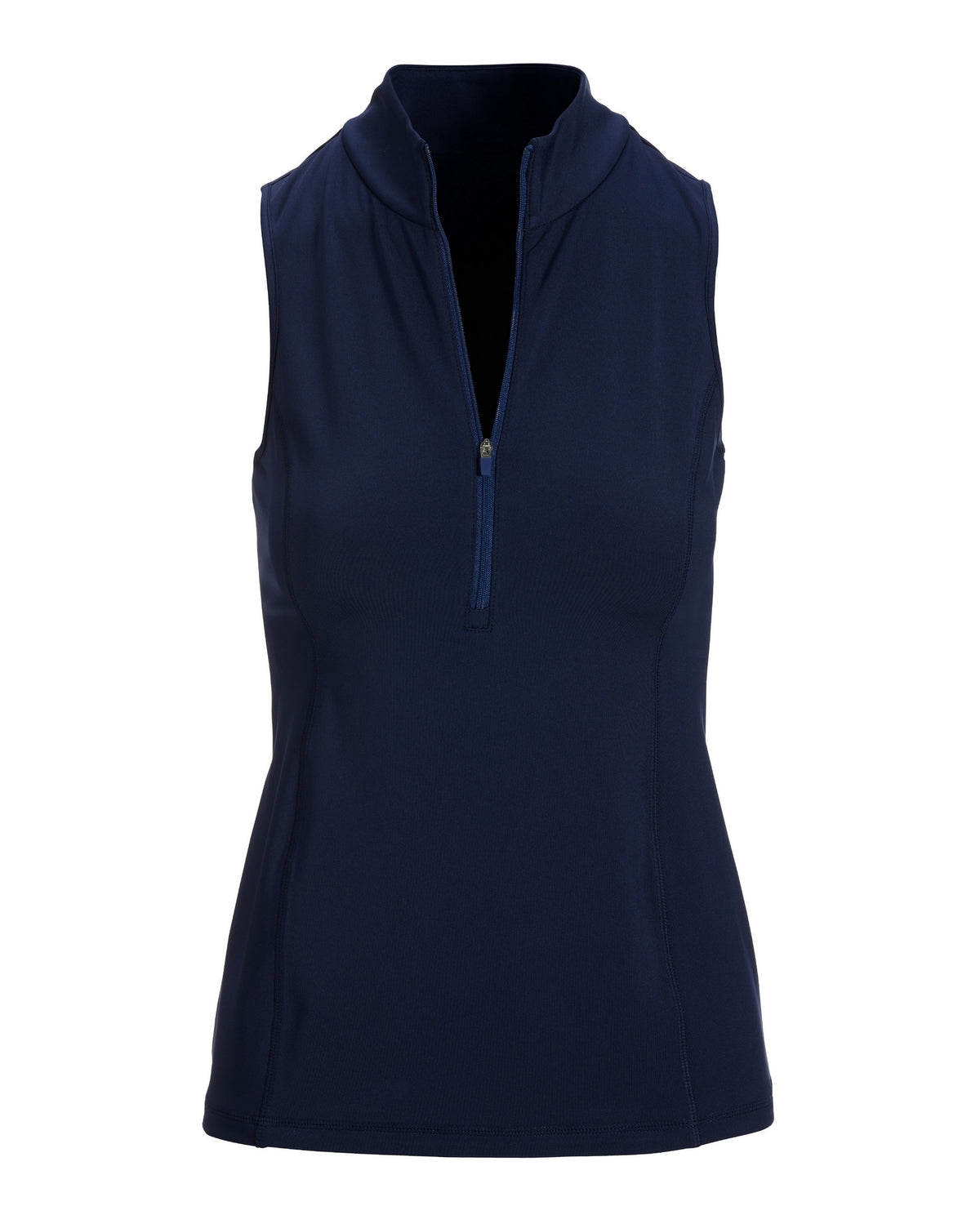 B-Active Sleeveless Zip Top Navy